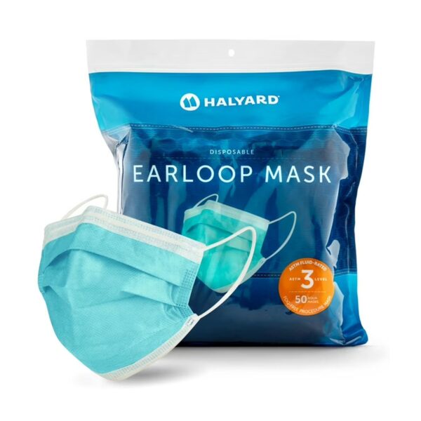 HALYARD FLUIDSHIELD Level 3 Disposable Face Mask With Earloops